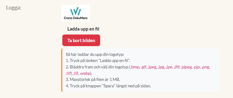 Ladda upp logotyp