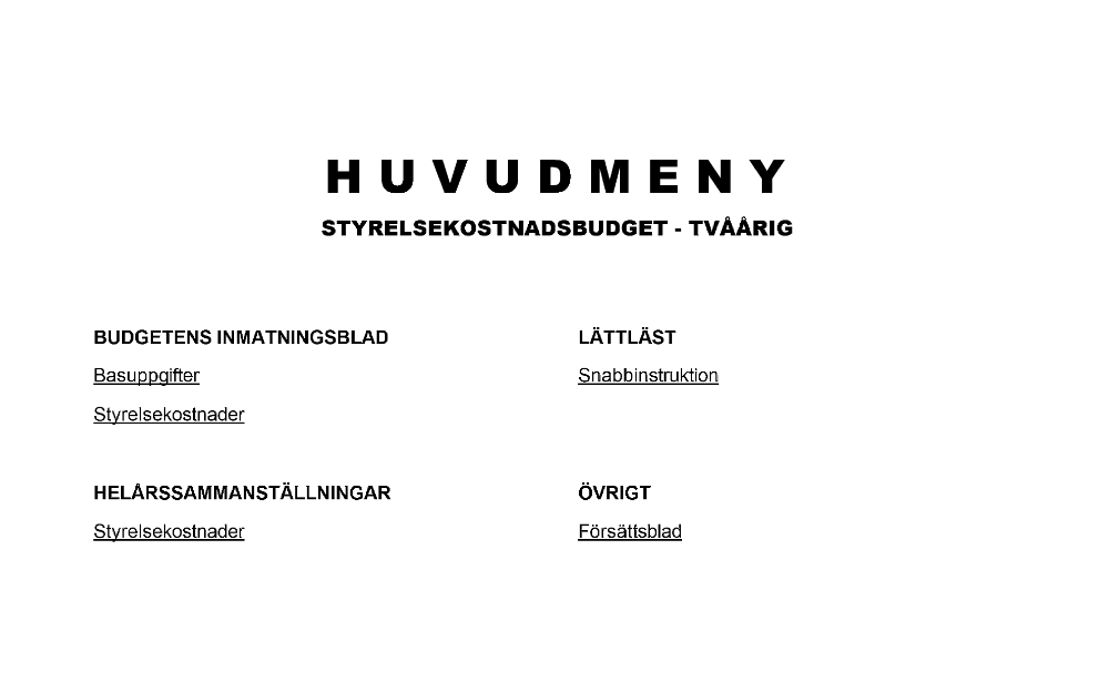 Styrelsekostnadsbudget tvåårig