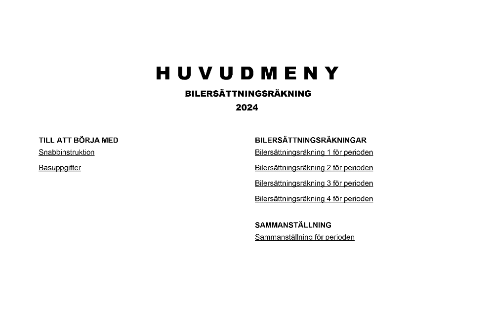 Bilersättningsräkning 2024