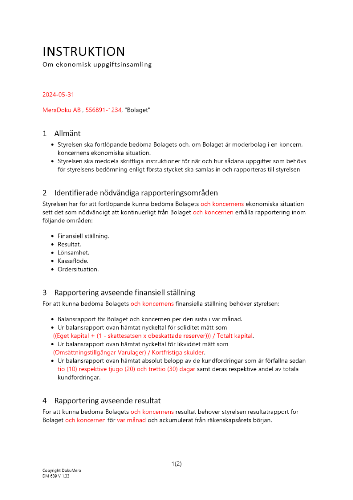 Instruktion om ekonomisk uppgiftsinsamling 2024