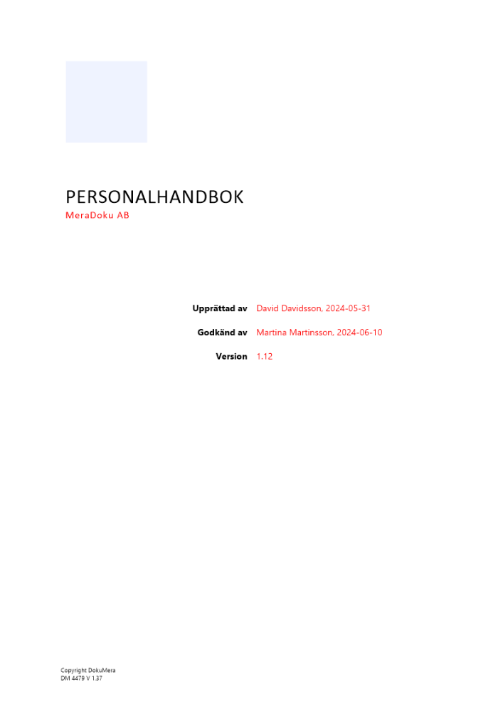 Personalhandbok 2024