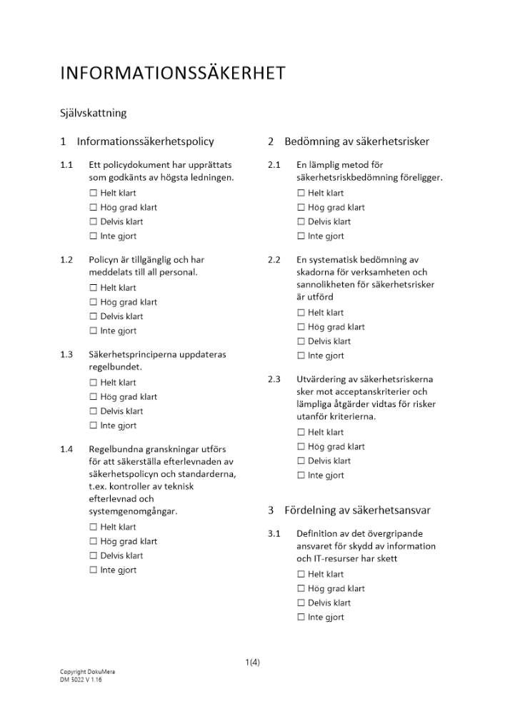 Självskattning informationssäkerhet 2024