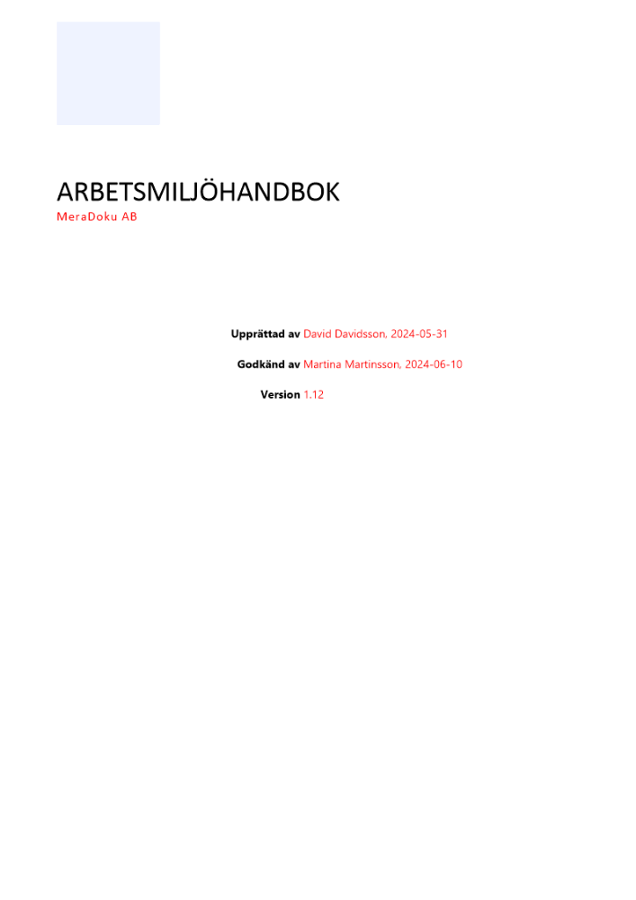 Arbetsmiljöhandbok 2024