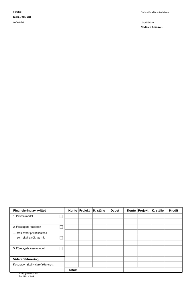 Kvittopapper 3 dimensioner