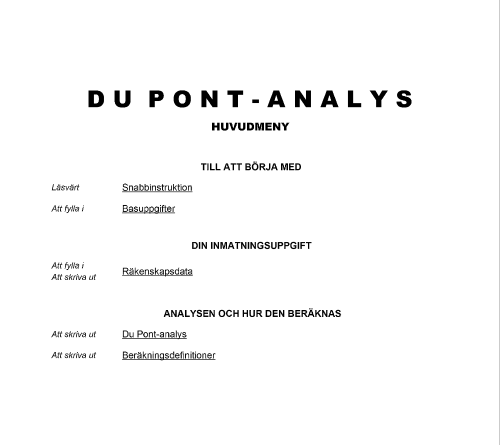 Du Pont-analys totalt kapital