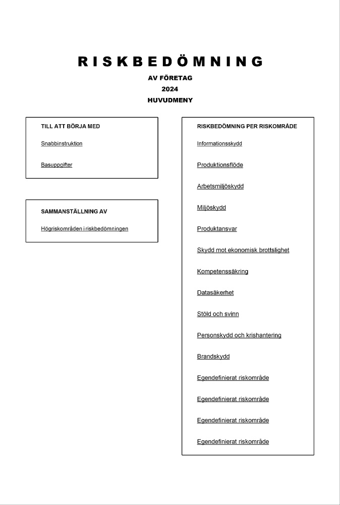 Riskbedömning företag 2024