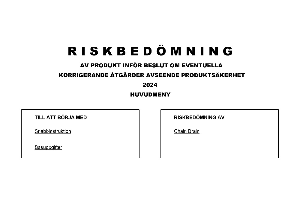 Riskbedömning produkt produktsäkerhet