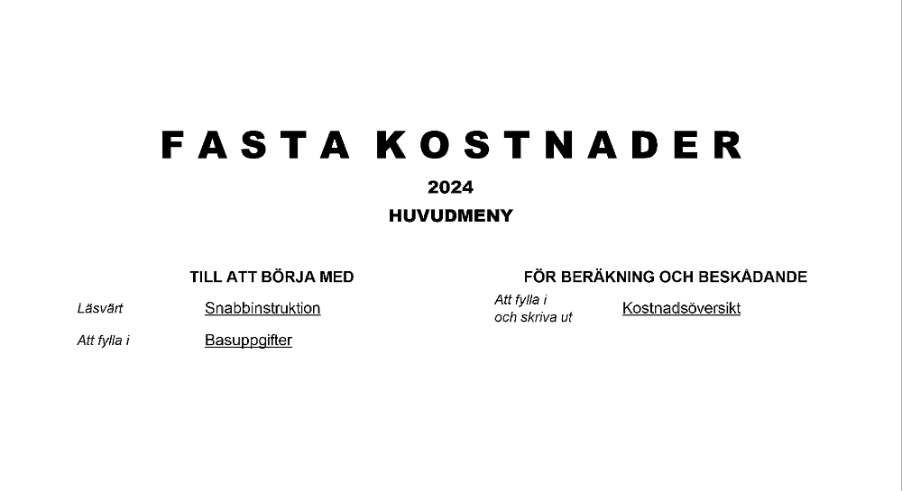 Fasta kostnader 2024