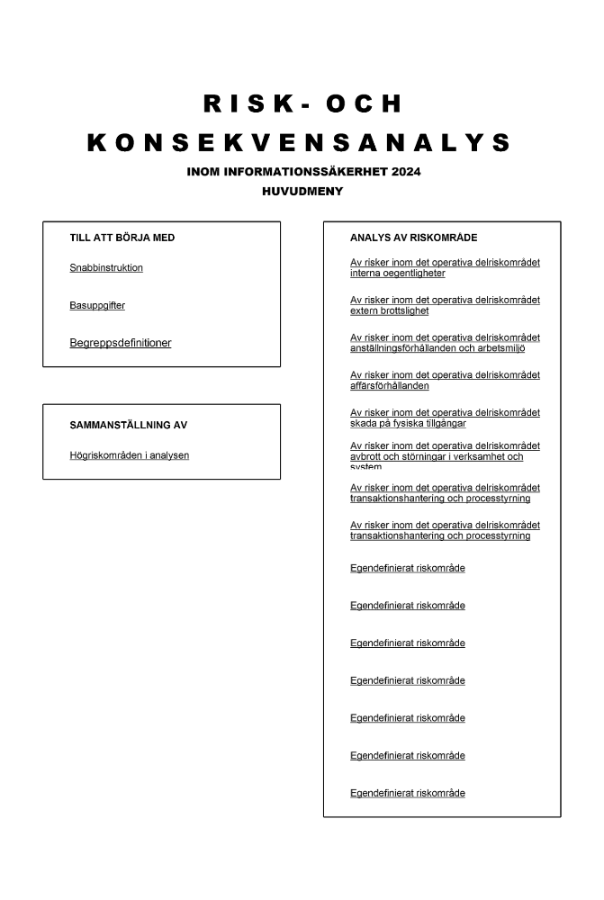 Risk- och konsekvensanalys informationssäkerhet