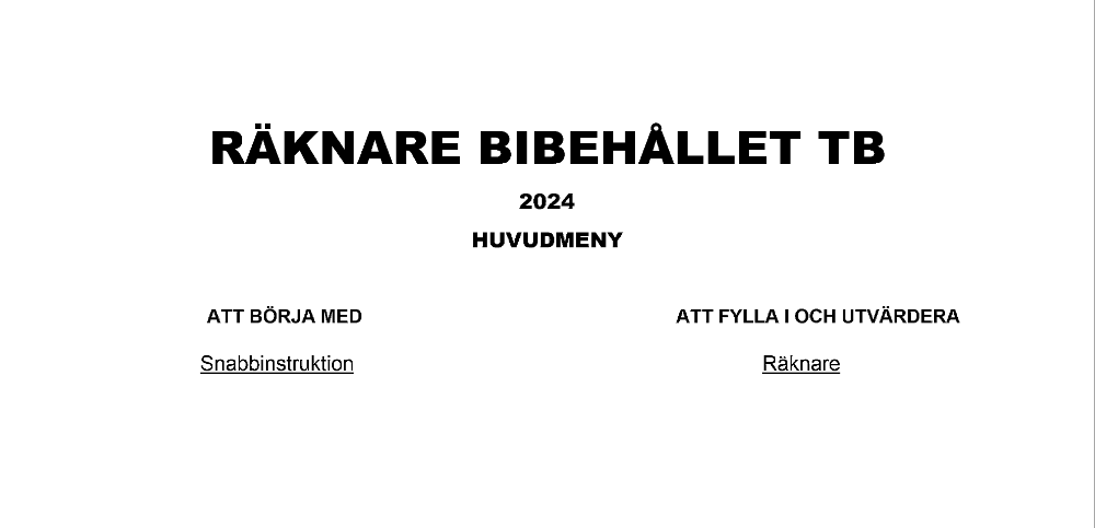 Räknare för oförändrat TB vid pris- och volymförändring