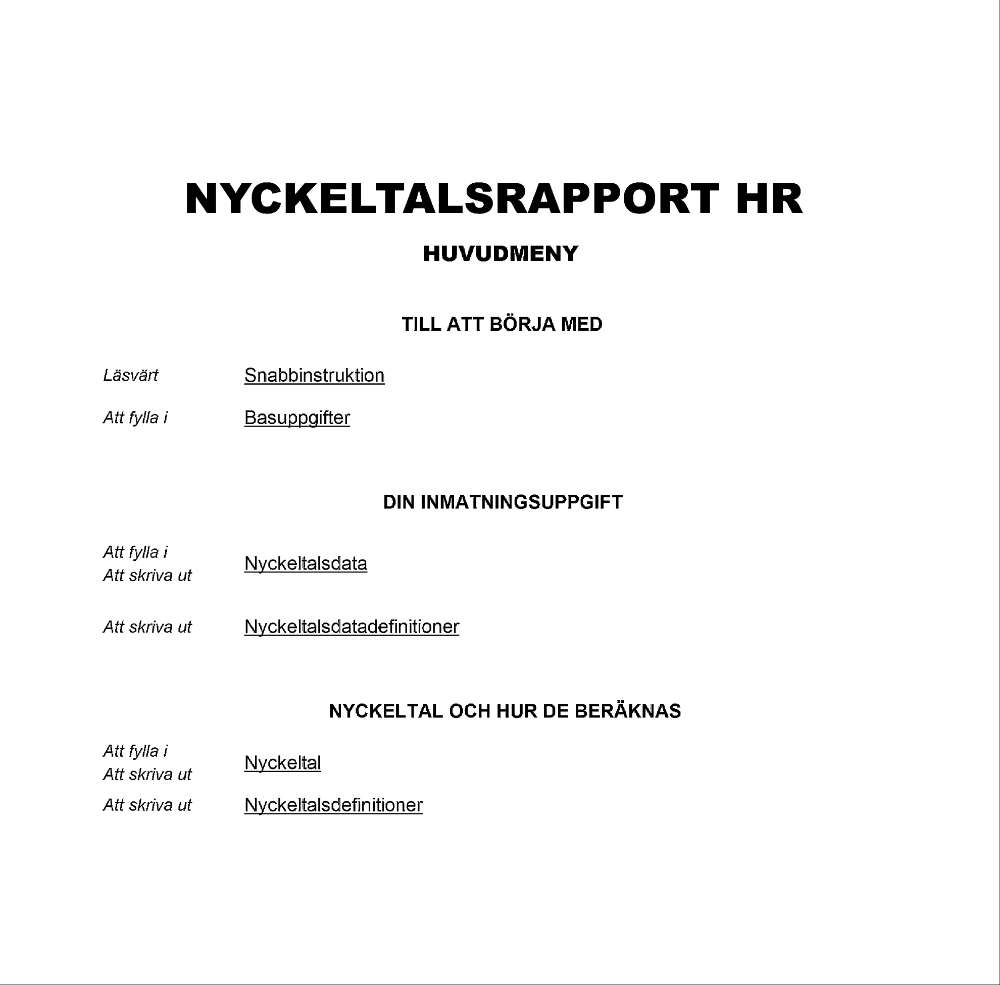 Nyckeltalsrapport HR