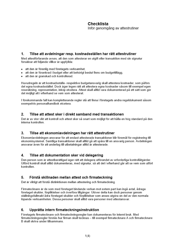 Checklista attestrutiner