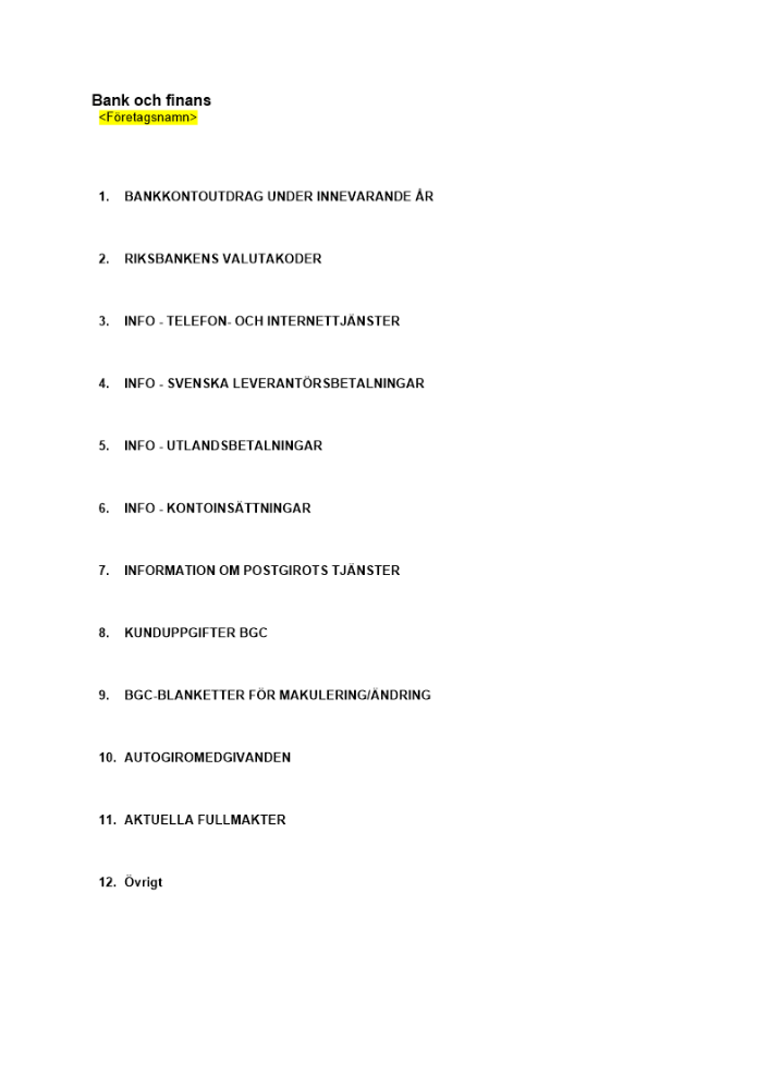 Pärm - för bank och finans