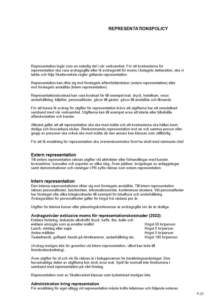 Representationspolicy