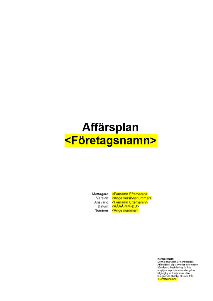 Affärsplan