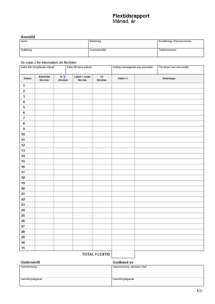 Flextidsrapport